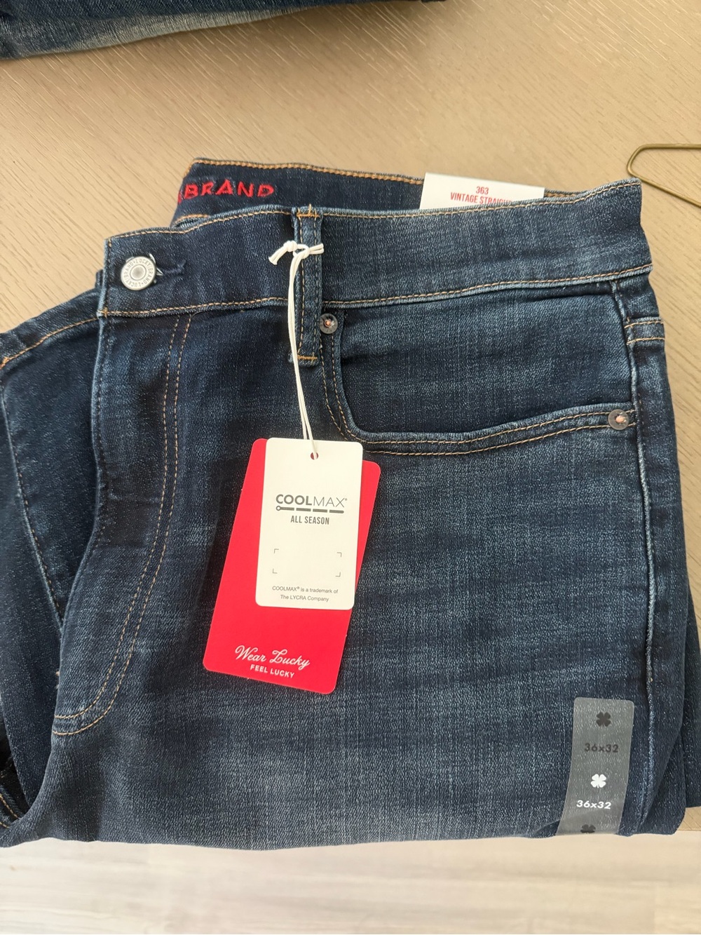 Lucky Brand Indigo Straight Leg Men's Jeans 36x32